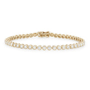 14K Yellow Gold Diamond Tennis Bracelet 3.02cttw